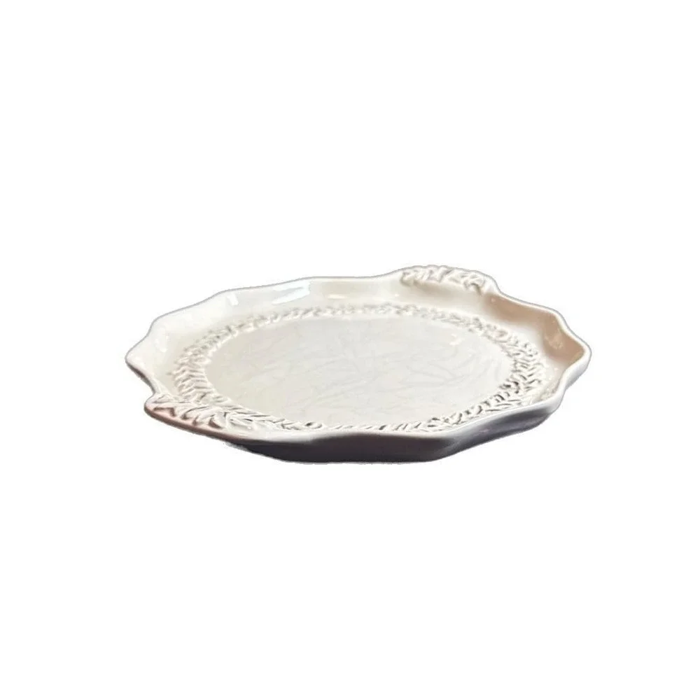 Temp-tations by Tara Verona White Cranberry Relish Tray Platter with Handles